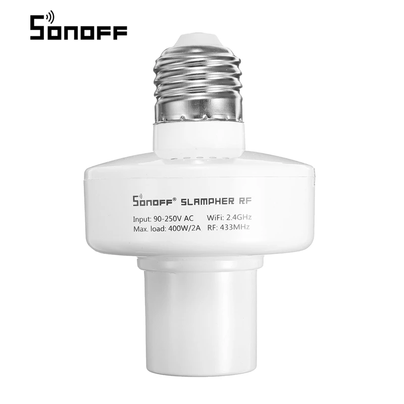 SONOFF Wifi E27 Bulb Light Lamp Socket Adapter Converter Works With Alexa Google Home AC90-250V for Smart Automation | Электроника