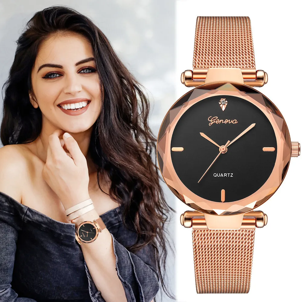 

Hot Sale Geneva Women Watches Fashion Classic Hot Sale Luxury Stainless Steel Quartz Ladies WristWatches Relogio Feminino #B