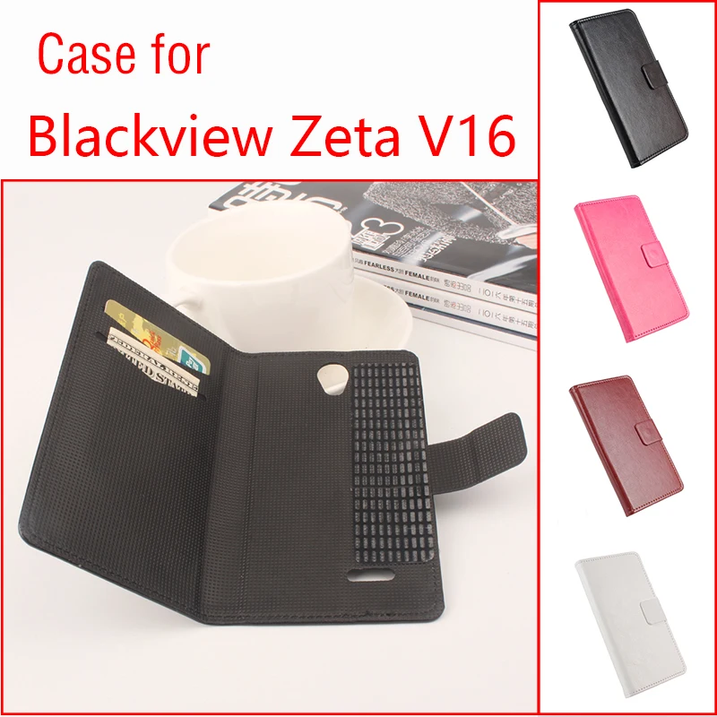 

HongBaiwei For Blackview Zeta V16 Phone Case Folio Flip Pure Color Crazy House Pattern Premium PU Leather Wallet Case Cover