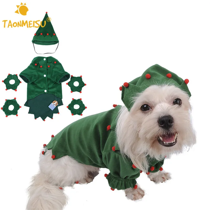 TAONMEISU Pet Рождественская одежда для собаки с рождественской шляпой смешная собака эльфы Щенок Костюм Размер s m l xl 1 компл