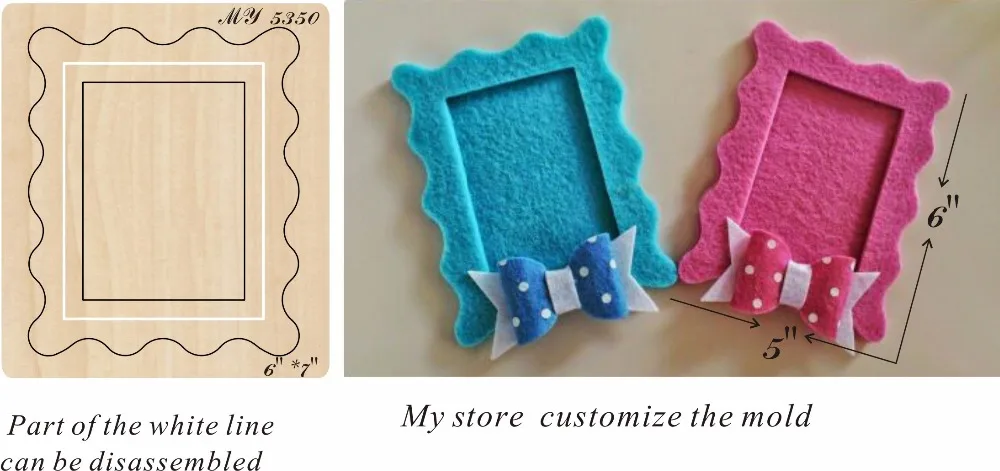 

Bow photo frame moulds die cut accessories wooden die Regola Acciaio Die Misura (MY )