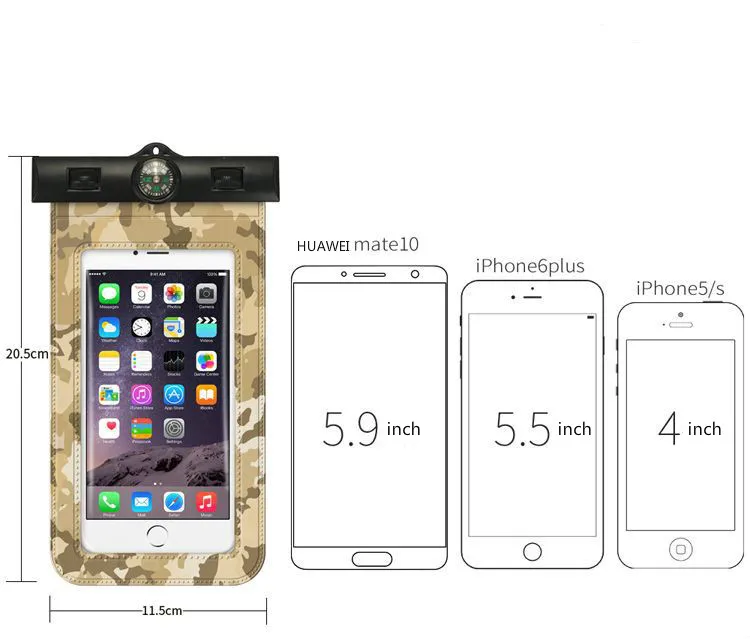 Водонепроницаемый подводный Портативный чехол для телефонов Универсальные Сумки для плавания чехол для всех моделей iphone 6 6s 7 8X3,5-6 дюймов