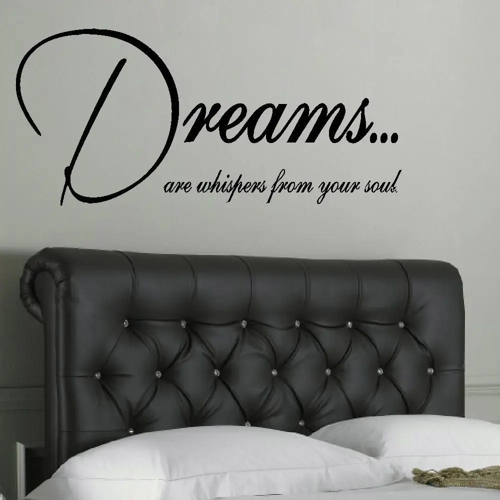 LARGE QUOTE DREAMS WHISPERS SOUL WALL STICKER GRAPHIC DECAL MATT VINYL