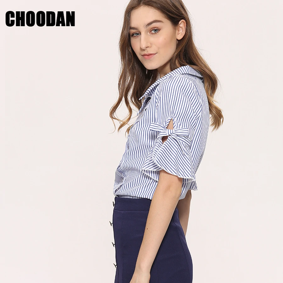 1203 striped blouse shirt women  (2)