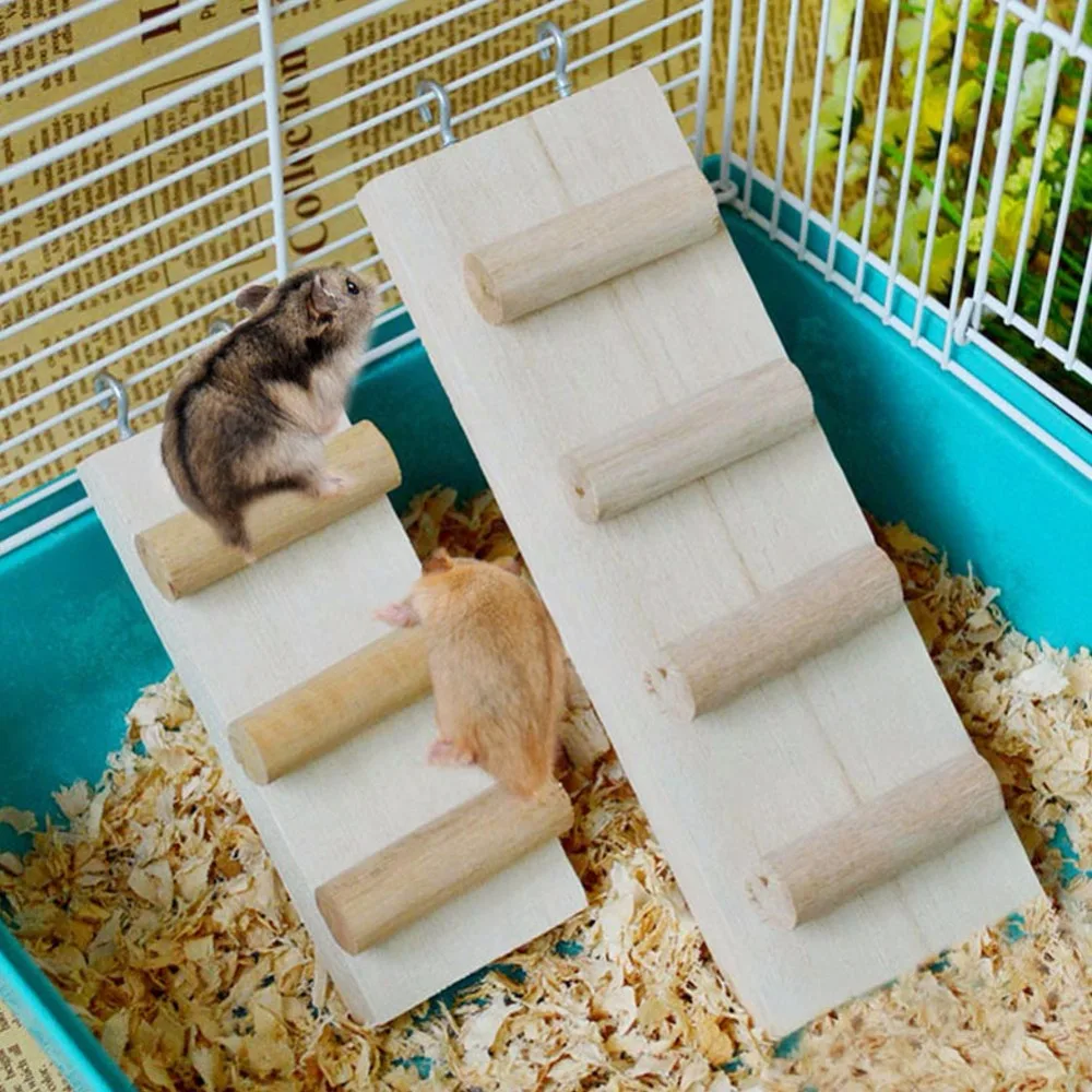 Hamster Climbing Ladder Ferret Guinea Pig Wooden Toys Stairs Small Pets