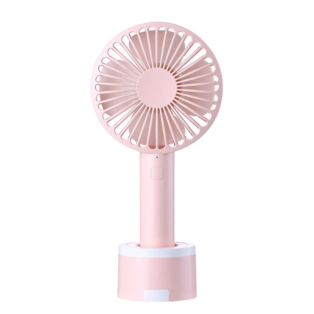 USB воздушный охладитель мини-вентилятор 3 скорости ручной держатель для мобильного телефона Настольный Рабочий вентилятор для офиса дома на открытом воздухе путешествия портативный - Цвет: Розовый