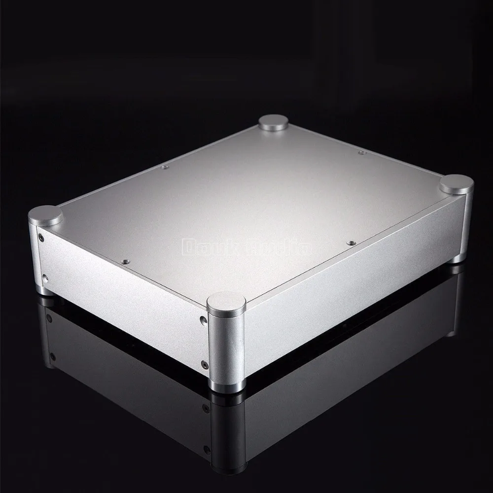 Nobsound Предварительный усилитель коробка усилитель для наушников чехол DAC DIY шасси алюминиевый корпус Серебряный