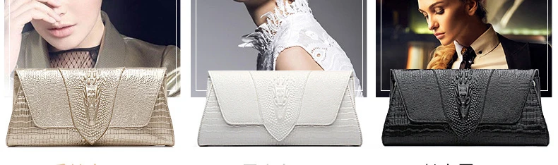 Простой Винтаж леди Для женщин натуральная кожа клатчи сумочка сумки для моды женская сумка-Конверт вечерняя сумочка; BS010 черный/белая сумочка
