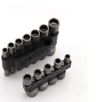 

9/14pcs 5-13mm Hex Socket Bit Professional Nut Driver Set Metric 1/4" Hex Shank Impact Drill Bit Adapter For Power Tools