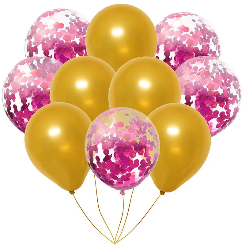 10 шт. 12 дюймов золотые конфетти воздушные шары для вечеринки с золотой бумага конфетти точки для декорации на свадьбу, вечеринку украшения