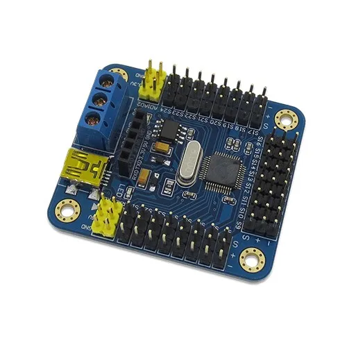 

Smarian Mini USB 16 road servo controller servo control board USC-16 servo drive robot arm manipulator humanoid diy rc toy car