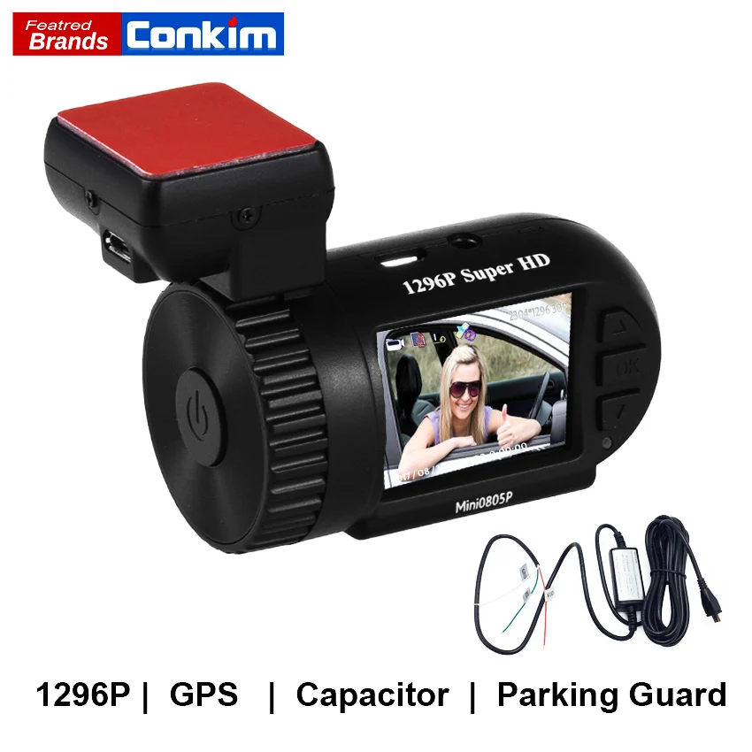 Conkim Dash Cam font b GPS b font DVR Digital Video Recorder 1296P 1080P Full HD