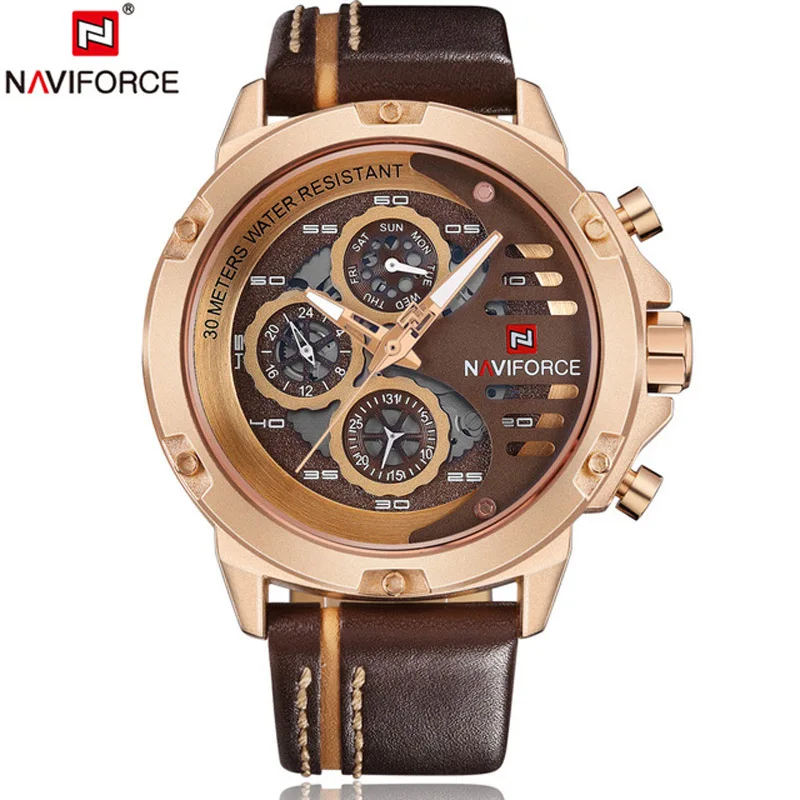 NAVIFORCE China Brand Man Watches Luxury Sports Quartz Watch Rectangle