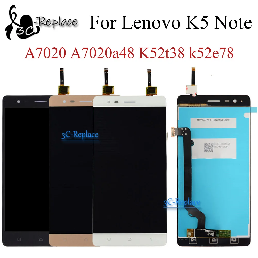 

100% Tested For Lenovo K5 Note A7020 A7020a48 K52t38 k52e78 Full LCD DIsplay + Touch Screen Digitizer Assembly With Tracking