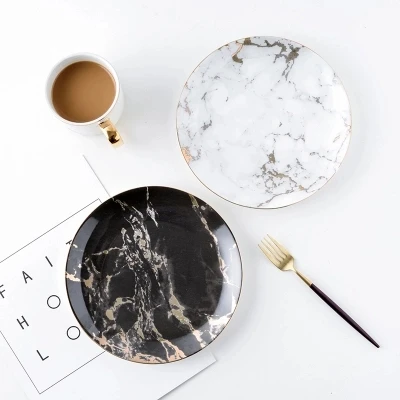 

Creative Marble veins tableware set,Afternoon tea set,Plates,coffee cup saucer set, dish,steak Plate,Steak knife fork set