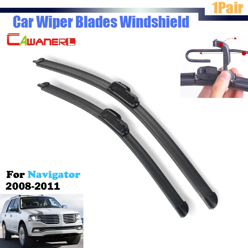 Cawanerl 2Pcs Auto Front Window Windshield Car Soft Rubber Wiper Blades