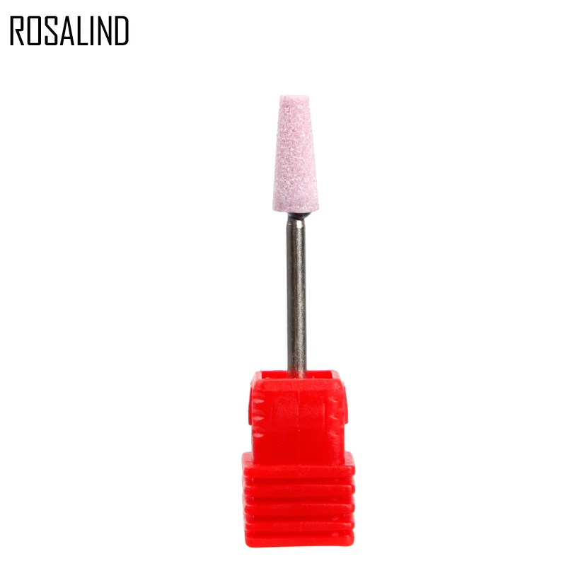 

ROSALIND 1Pcs 3 Colors Ceramic Stone Nail Drill Bits For Professional Electric Manicure Machines to change Nail Beauty Tool
