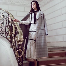 Ky&Q Spring Summer Sexy Mermaid Dress Women’s Long Sleeves stand collar black bow white Lace Party Maxi Dress clubwear Dresses