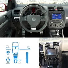 Auto-Styling Teeze Car Interior Center Console Cambiamento di Colore In Fibra di Carbonio Stampaggio Sticker Adesivi Per VW Golf GTI MK5 2004