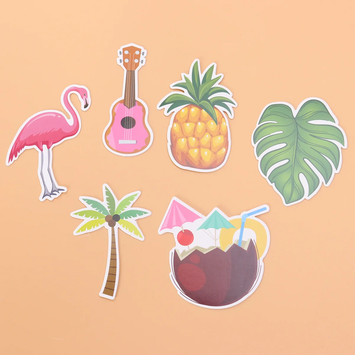 48pcs Cute Flamingo Cake Topper Insert Cake Picks Wedding Birthday Party Favors Dessert Table Cupcake Toppers For Hawaii Party