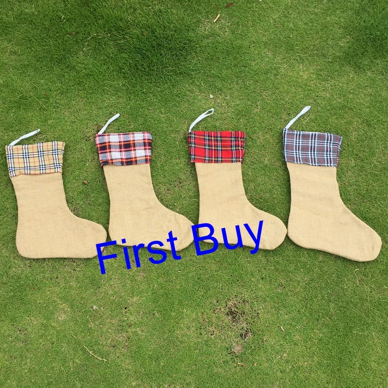 plaid Christmas stocking (4)