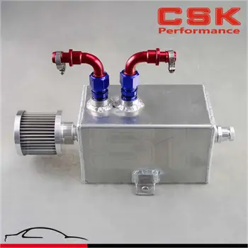 

Universal 3L oil catch can tank with breather & drain tap 3LT baffled + fittings