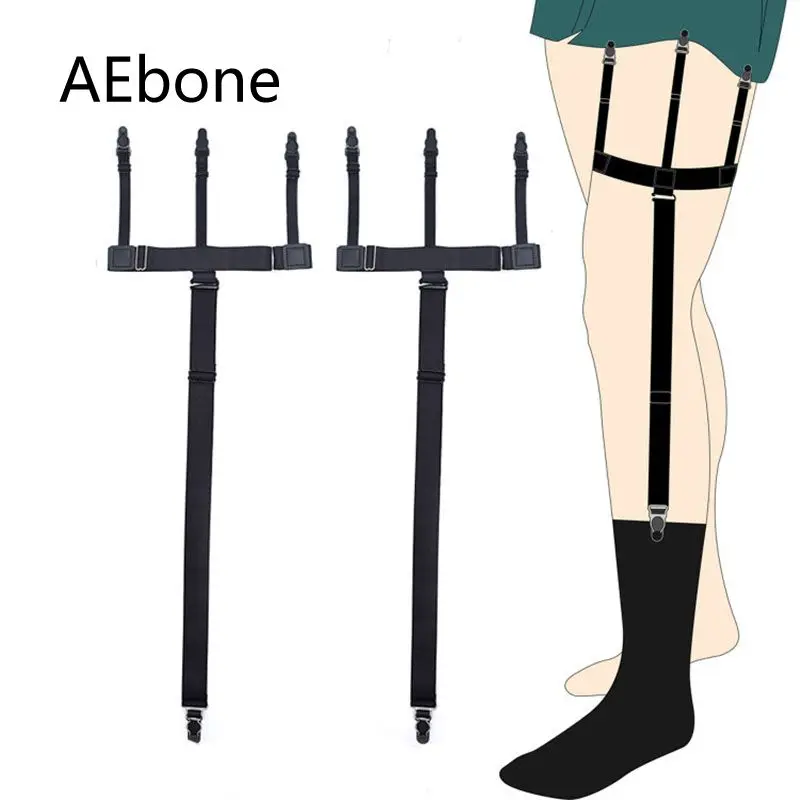 

AEbone Men Shirt Suspenders Shirt Holder Sock Garters 1Pair Suspenders for Shirts Leg Elastic Suspensorio Camisa Sus49