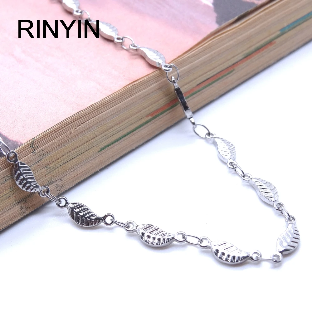 Women Ankel Bracelets Stainless Steel Anklets Small Leaves Charm 9/10/11 Inches Cute Fashion Jewelry Factory Offer - Image 4