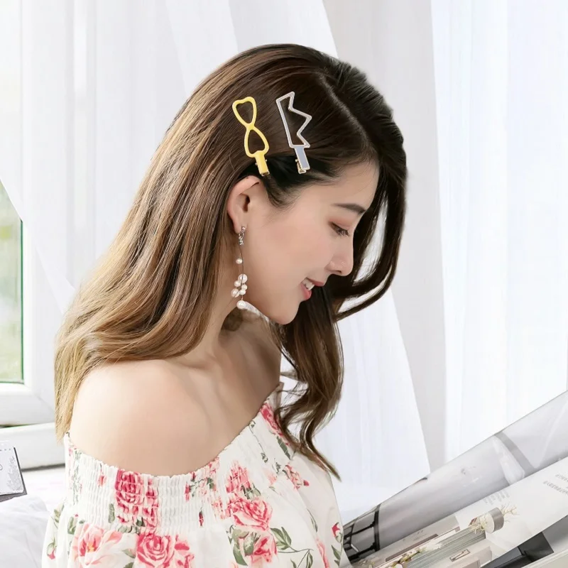 7 pcs/lot Cute Hair Pins colorful Metal Hair clips for women Girls Love