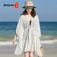 Приморский праздничный кружевной кардиган пляжный вне Шифон Защита от солнца одежда Блузка Свободный кондиционер шаль женская летняя