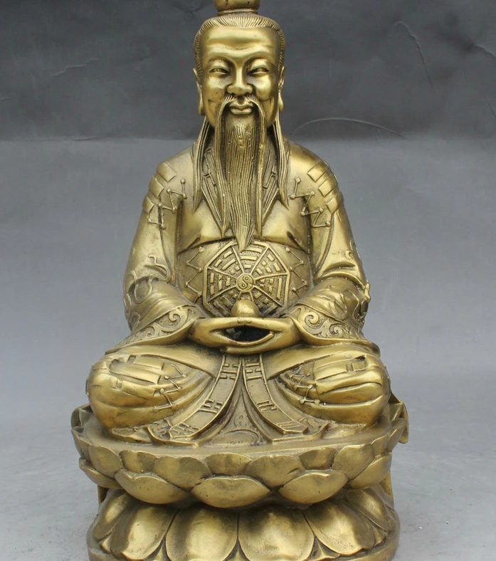 11 China Taoism Leader Pure Bronze Eight Trigrams Robe LaoJun Lao tzu