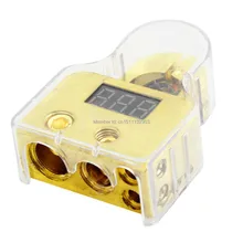 12 V Pantalla Digital Positivo 1/0/4 Awg Car Terminal de La Batería Del Coche Abrazadera de la terminal de la batería