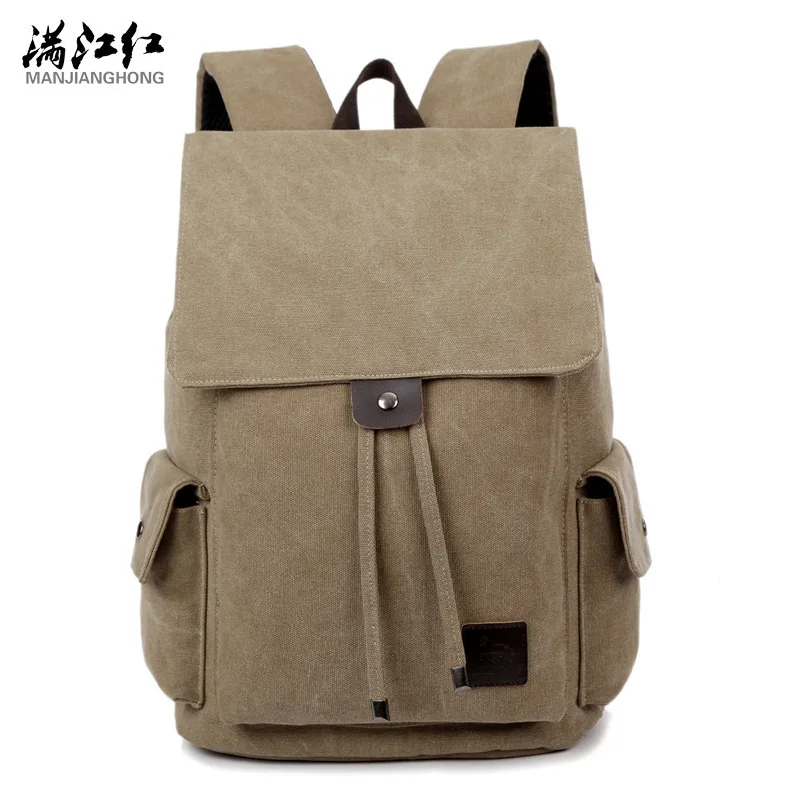 Manjianghong new Canvas Backpack Korean fashion leisure bag big