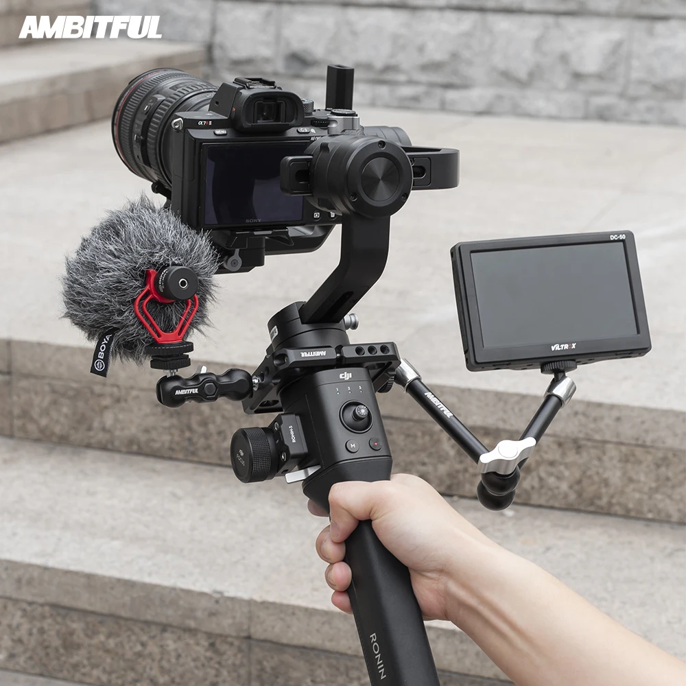 Микрофон AMBITFUL для видеокамеры монитора крепежный зажим DJI Ronin S Gimbal с резьбовыми