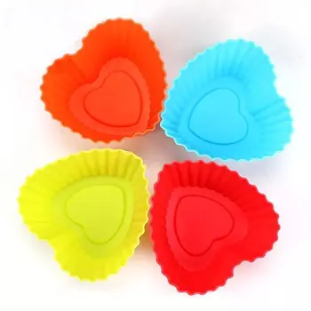 

Heart Shape Silicone Mini Cupcake Liners Cake Tools Reusable Cake Mold Cupcake Muffin Cups Baking Tool Molds,1000pcs