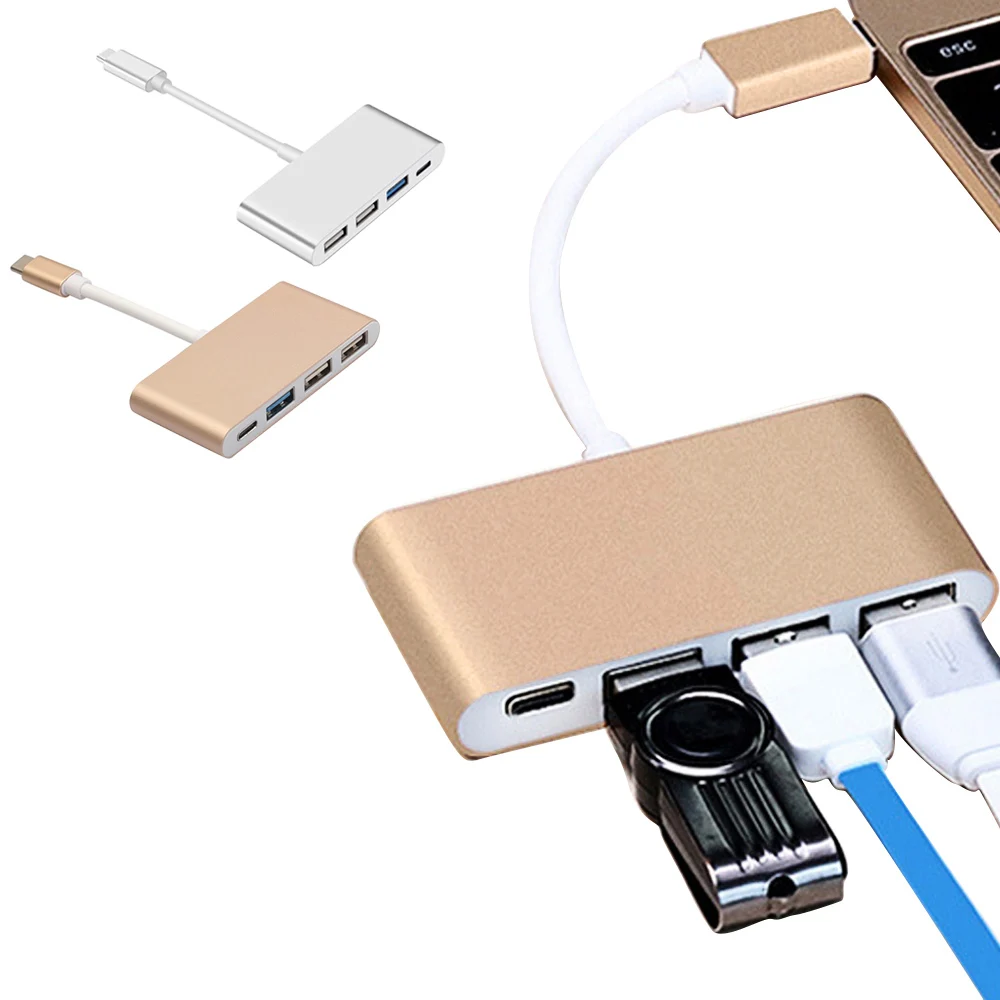 Elisona 4 в 1 многоразовый концентратор Type C USB 3 0 USB2.0 порт зарядный конвертер адаптер