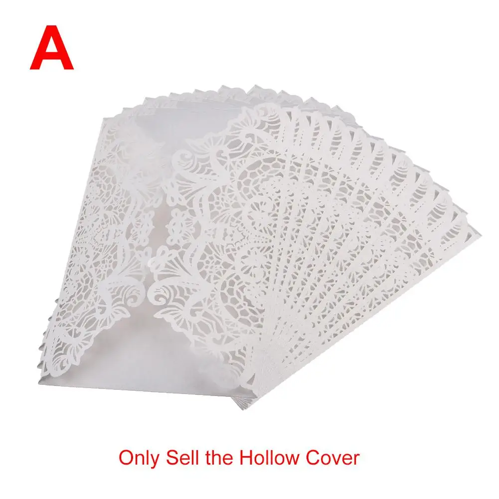  10pcs Design Wedding Invitations Flower Pattern Laser Cut Lace West Cowboy Customize Invitation Car - 4000032540001