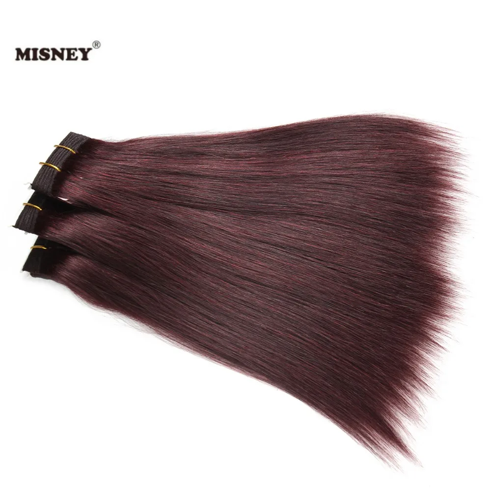 

Brazilian Non Remy Hair Extension 3 Bundle Color 99J 100% Human Hair 100g/pc China Factory Healthy Hair Yaki Straight