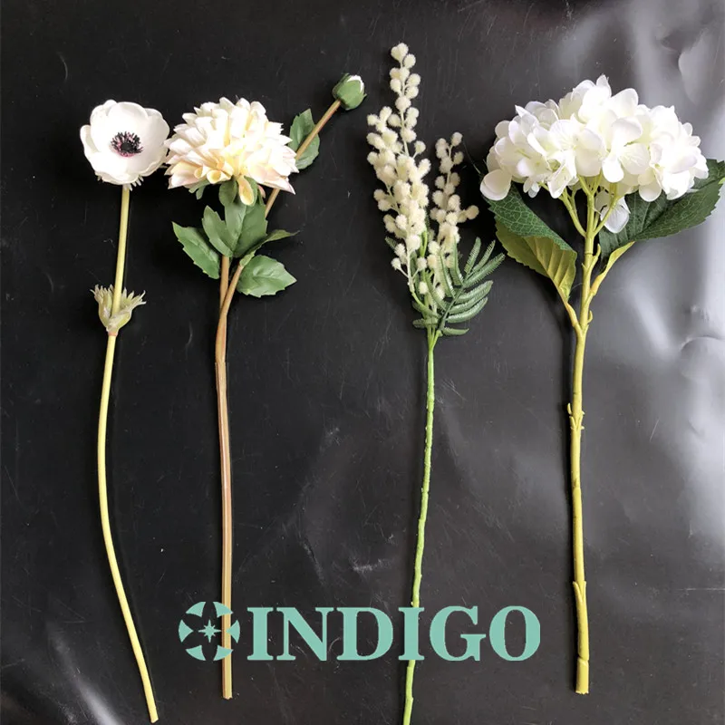 Индиго-белый цветок орхидеи Цимбидиум Тюльпан Калла анемон букет ромашек искусственные цветы для вечеринки