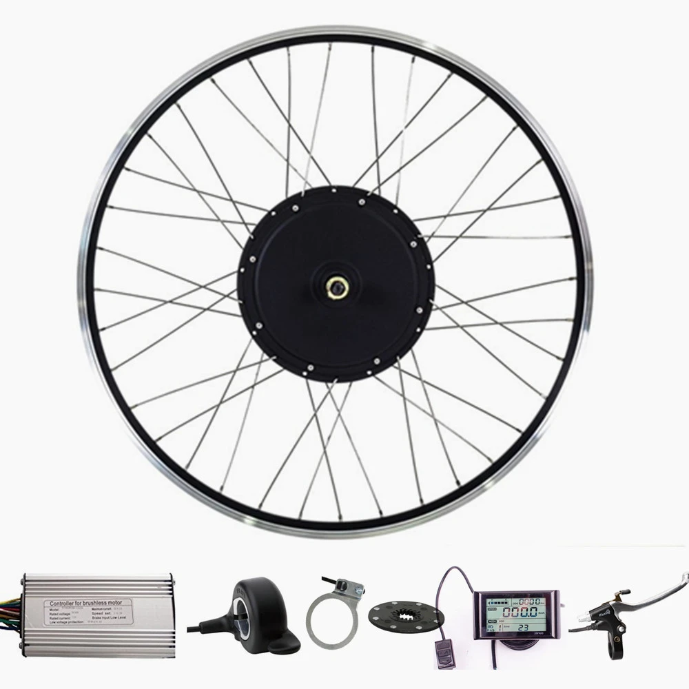 48 v 1500 w Elektrische Fiets Achter motor Kit Elektrische Fiets Conversie  Kit met LCD display|electric bike kit 48v|electric bike kite-bike kit -  AliExpress