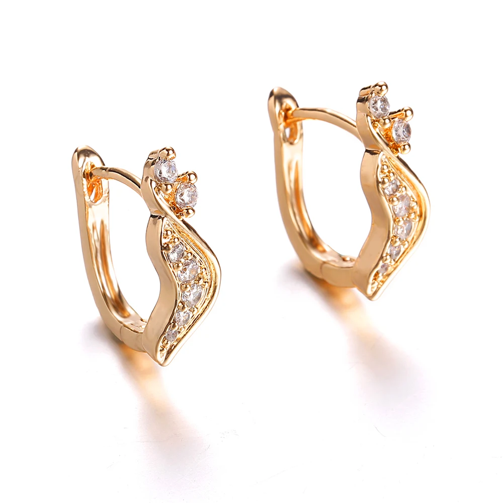 

2019Mosaic Zircon Moon vintage AAA Cubic Zirconia copper Drop Earrings Gold Silver Fasion Jewellery girls Luxury Earrings Gift