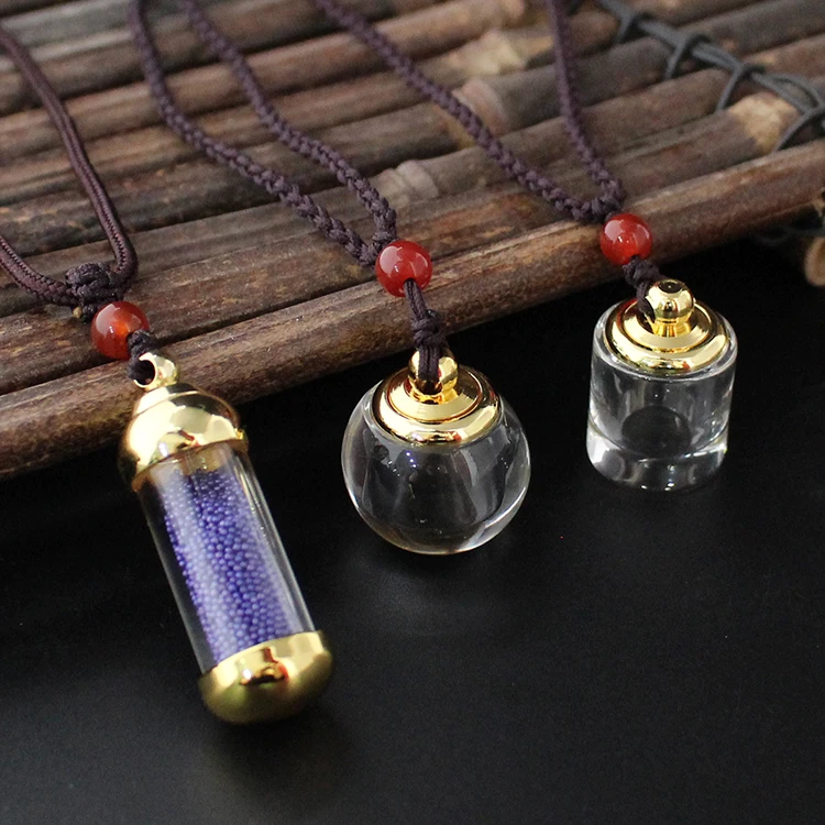 MTLEE 4 Glass Vial Necklace Pendant Set Include 4 Stainless Steel Cremation Urn Blood Pendant Put Ashes In Vial Tube Urn Keepsake Memory