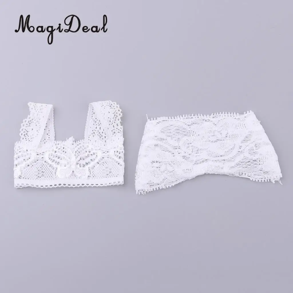 Fashion White Lace Underwear Set for 1/4 BJD Night Lolita Dolls Clothes Accessories
