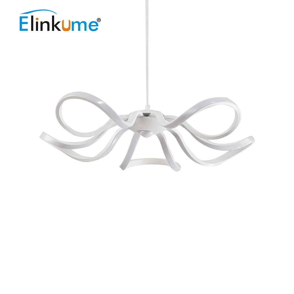 

Elinkume Led Kitchen Light Modern Pendant Lights Acrylic Lustre Petal Suspension Lamp For Living Room Ceiling Fixtures