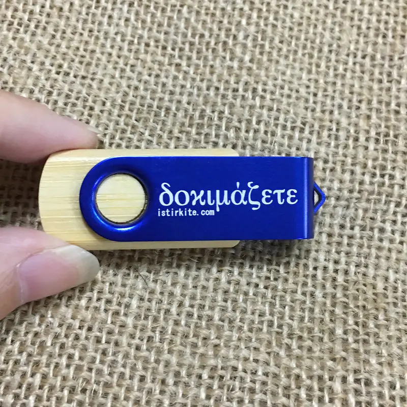 Индивидуальный логотип дерево вращающийся обшивка клип флэш накопитель Высокая