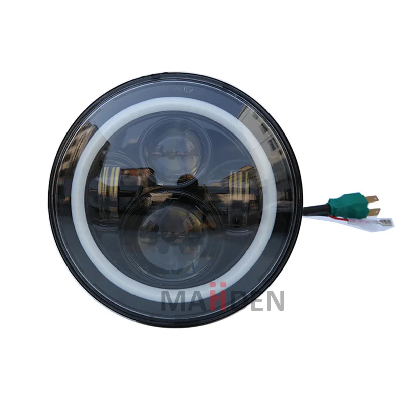 1 пара 7 &quotLED Halo Angel Eye фары с адаптером H4 To H13 для ваз 2101 дюймовый круглый налобный