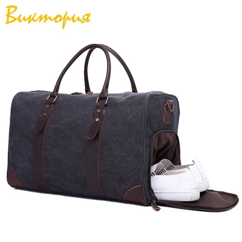 

CHARA'S brand Travel bag men/women canvas Shoe bag Multi-functional large capacity Carry On Luggage Bags Duffel Canvas Handbag