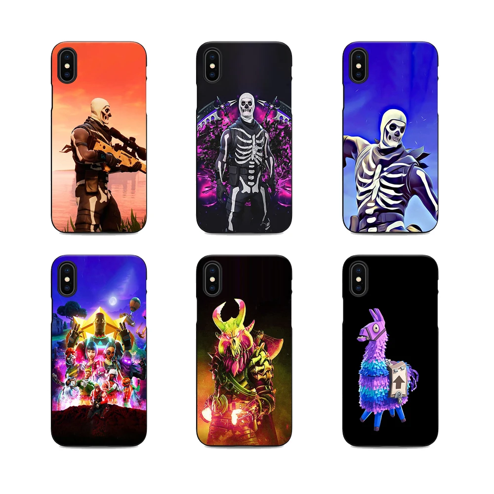 Stash Llama skull trooper soft Silicone black cover phone