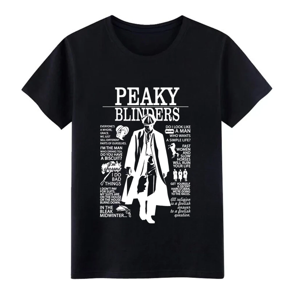 cheap peaky blinders t shirt Customize Short Sleeve Euro Size S 3xl male Famous Building Summer Style Novelty shirt