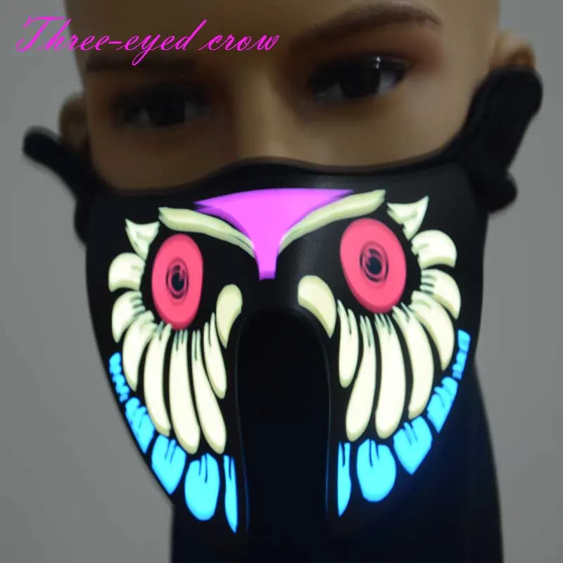 

100sets/Lot Halloween 7 Style Vendetta Mask glowing Party decor LED neon Mask With DC3V Driver For Festival Halloween Decoration